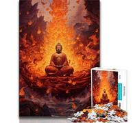 Jigsaw Puzzle 1000 Pieces for Teenagers Buddha Rising through The Fire 1000 Piece Jigsaw,Family Entertainment Toys with Matching Poster And Trivia Sheet (size 38x26cm)
