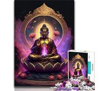 Jigsaw Puzzle 1000 Pieces for Teenagers Buddha Teenager Puzzles,with Matching Poster And Trivia Sheet for Ages 14+ 38x26cm