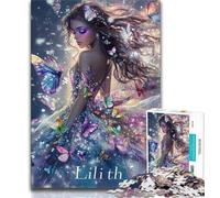 Jigsaw Puzzle 1000 Pieces for Teenagers Butterfly Fairy 1000 Pieces for Teenagers,with Matching Poster And Trivia Sheet for And Age 14 Years Up 75x50cm