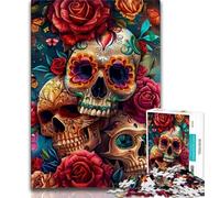 Jigsaw Puzzle 1000 Pieces for Teenagers Butterfly Skull Teenager Puzzles,Educational Toy Funny Family Games Unique Home Decor 38x26cm