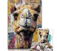Jigsaw Puzzle 1000 Pieces for Teenagers Camel Art Teenager Jigsaw,for Educational Game Challenge Toy Unique Home Decor And Gifts 26x38cm