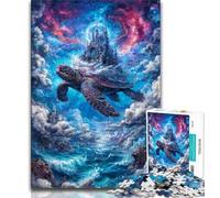 Jigsaw Puzzle 1000 Pieces for Teenagers Castle on The Turtle's Back 1000 Piece Jigsaw,Challenging Game Toys Wall Decoration Unique Birthday And Xmas Gifts (size 38x26cm)