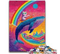Jigsaw Puzzle 1000 Pieces for Teenagers Cats And Whales Puzzles for Teenagers,Fun Present & Activity for Home,Toy for Rainy Days (26x38cm)