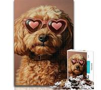 Jigsaw Puzzle 1000 Pieces for Teenagers Cavapoo 1000 Pieces for Teenagers,Stress Reliever Difficult Challenge Home Decoration Toys 26x38cm
