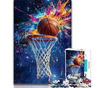Jigsaw Puzzle 1000 Pieces for Teenagers Colorful Basketball 1000 Pieces for Adults,Vibrant And Unique Design Relaxing & Challenging Puzzle Experience (size 38x26cm)