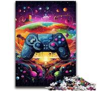 Jigsaw Puzzle 1000 Pieces for Teenagers Colorful Gamepad Teenager Puzzles,with Matching Poster And Trivia Sheet for Ages 14+ (50x75cm)
