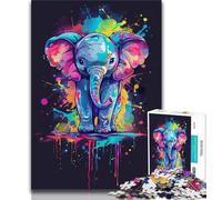 Jigsaw Puzzle 1000 Pieces for Teenagers Colourful Baby Elephants Teenager Puzzles,Educational Toys & Games for Adults And Teenagers (size 75x50cm)