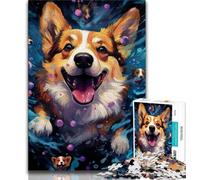 Jigsaw Puzzle 1000 Pieces for Teenagers Colourful Corgi Animals Teenager Puzzles,Educational Toy Funny Family Games Unique Home Decor 38x26cm