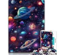 Jigsaw Puzzle 1000 Pieces for Teenagers Colourful Universe Jigsaw,Quiz Game Wall Decoration Unique Birthday And Xmas Gifts (size 38x26cm)