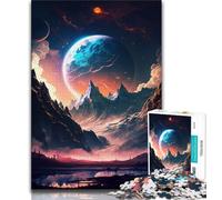 Jigsaw Puzzle 1000 Pieces for Teenagers Dawn of Planet Landscape Jigsaw,Quiz Game Wall Decoration Unique Birthday And Xmas Gifts (size 75x50cm)