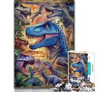 Jigsaw Puzzle 1000 Pieces for Teenagers Dinosaur Collage 1000 Pieces for Teenagers,Stress Reliever Difficult Challenge Home Decoration Toys 26x38cm