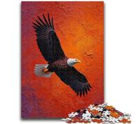 Jigsaw Puzzle 1000 Pieces for Teenagers Eagle Flower Oil Painting 1000 Piece Jigsaw,with Matching Poster And Trivia Sheet for Ages 14+ (38x26cm)