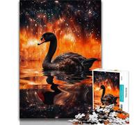 Jigsaw Puzzle 1000 Pieces for Teenagers Fantasy Black Swan Puzzles,Family Game Stress Reliever Difficult Challenge Suitable for Couples (size 75x50cm)