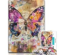Jigsaw Puzzle 1000 Pieces for Teenagers Fantasy Butterfly 1000 Piece Jigsaw,Challenging Game Toys Wall Decoration Unique Birthday And Xmas Gifts (size 38x26cm)