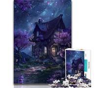 Jigsaw Puzzle 1000 Pieces for Teenagers Fantasy Cabin Teenager Jigsaw,Fun Games Every Piece Is Unique - Challenging Family Fun Game 75x50cm