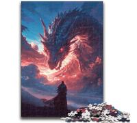 Jigsaw Puzzle 1000 Pieces for Teenagers Fantasy Chinese Dragon Teenager Jigsaw,Fun Games Every Piece Is Unique - Challenging Family Fun Game (75x50cm)
