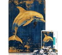Jigsaw Puzzle 1000 Pieces for Teenagers Fantasy Dolphin Teenager Jigsaw,for Educational Game Challenge Toy Unique Home Decor And Gifts 26x38cm
