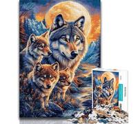 Jigsaw Puzzle 1000 Pieces for Teenagers Fantasy Jungle Wolf Teenager Jigsaw,for Educational Game Challenge Toy Unique Home Decor And Gifts 75x50cm