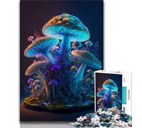 Jigsaw Puzzle 1000 Pieces for Teenagers Fantasy Mushroom Puzzles,Family Game Stress Reliever Difficult Challenge Suitable for Couples (size 38x26cm)