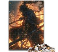 Jigsaw Puzzle 1000 Pieces for Teenagers Fantasy Ninja Warrior 1000 Pieces for Teenagers,with Matching Poster And Trivia Sheet for And Age 14 Years Up (75x50cm)