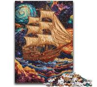 Jigsaw Puzzle 1000 Pieces for Teenagers Fantasy Pirate Ship Teenager Jigsaw,Stress Reliever Difficult Challenge Secret Santa Gifts (26x38cm)