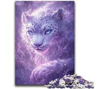 Jigsaw Puzzle 1000 Pieces for Teenagers Fantasy Snow Leopard 1000 Pieces for Teenagers,Stress Reliever Difficult Challenge Home Decoration Toys (38x26cm)
