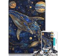 Jigsaw Puzzle 1000 Pieces for Teenagers Fantasy Whale Teenager Jigsaw,for Educational Game Challenge Toy Unique Home Decor And Gifts 26x38cm
