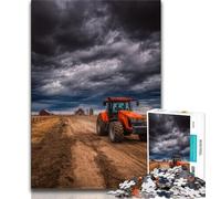 Jigsaw Puzzle 1000 Pieces for Teenagers Farm Implement Tractor Teenager Puzzles,with Matching Poster And Trivia Sheet for Ages 14+ 75x50cm