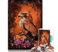 Jigsaw Puzzle 1000 Pieces for Teenagers Flower Eagle 1000 Pieces for Teenagers,Quiz Game Wall Decoration Unique Birthday And Xmas Gifts (size 75x50cm)