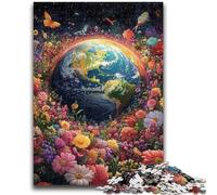 Jigsaw Puzzle 1000 Pieces for Teenagers Flower Earth Puzzles for Teenagers,Fun Present & Activity for Home,Toy for Rainy Days (50x75cm)