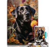Jigsaw Puzzle 1000 Pieces for Teenagers Forest Labrador Puzzles for Teenagers,Family Game Stress Reliever Difficult Challenge Suitable for Couples 75x50cm