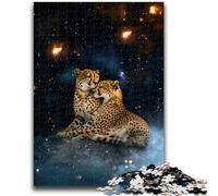 Jigsaw Puzzle 1000 Pieces for Teenagers Galaxy Cheetah Teenager Jigsaw,for Educational Game Challenge Toy Unique Home Decor And Gifts (38x26cm)