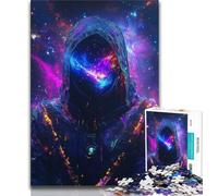 Jigsaw Puzzle 1000 Pieces for Teenagers Galaxy Space Warrior 1000 Pieces for Teenagers,Quiz Game Wall Decoration Unique Birthday And Xmas Gifts (size 75x50cm)