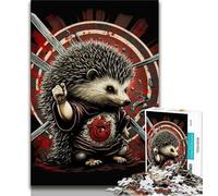 Jigsaw Puzzle 1000 Pieces for Teenagers Hedgehog Animal Teenager Puzzles,with Matching Poster And Trivia Sheet for Ages 14+ 75x50cm