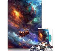 Jigsaw Puzzle 1000 Pieces for Teenagers Hot Air Balloon 1000 Piece Jigsaw,Family Entertainment Toys with Matching Poster And Trivia Sheet (size 75x50cm)