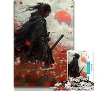 Jigsaw Puzzle 1000 Pieces for Teenagers Japanese Style Ninja 1000 Pieces for Teenagers,Quiz Game Wall Decoration Unique Birthday And Xmas Gifts (size 38x26cm)