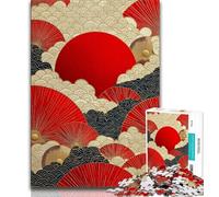 Jigsaw Puzzle 1000 Pieces for Teenagers Japanese Style Waves Adult Puzzles,learning Educational Is Ideal As A Gift for The Whole Family (size 38x26cm)