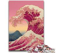 Jigsaw Puzzle 1000 Pieces for Teenagers Japanese Style Waves Teenager Jigsaw,Stress Reliever Difficult Challenge Secret Santa Gifts (50x75cm)