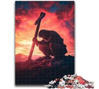 Jigsaw Puzzle 1000 Pieces for Teenagers Jesus on The Cross 1000 Pieces for Teenagers,with Matching Poster And Trivia Sheet for And Age 14 Years Up (26x38cm)