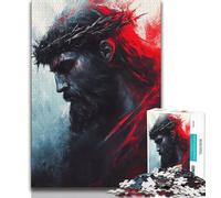 Jigsaw Puzzle 1000 Pieces for Teenagers Jesus Teenager Jigsaw,Fun Games Every Piece Is Unique - Challenging Family Fun Game 26x38cm