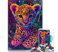 Jigsaw Puzzle 1000 Pieces for Teenagers Leopard Baby Teenager Puzzles,Educational Toys & Games for Adults And Teenagers (size 38x26cm)