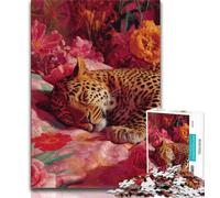 Jigsaw Puzzle 1000 Pieces for Teenagers Leopard on The Sofa Teenager Puzzles,Educational Toys & Games for Adults And Teenagers (size 38x26cm)