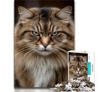 Jigsaw Puzzle 1000 Pieces for Teenagers Maine Coon 1000 Piece Puzzle,Interesting Stress Reduction Parent-child Interaction 38x26cm