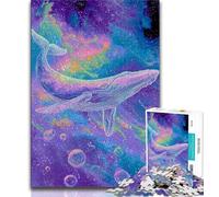 Jigsaw Puzzle 1000 Pieces for Teenagers Majestic Spiritual Whale 1000 Piece Jigsaw,Challenging Game Toys Wall Decoration Unique Birthday And Xmas Gifts (size 38x26cm)