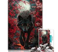 Jigsaw Puzzle 1000 Pieces for Teenagers Majestic Wolf 1000 Pieces for Adults,Vibrant And Unique Design Relaxing & Challenging Puzzle Experience (size 38x26cm)