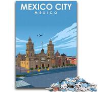 Jigsaw Puzzle 1000 Pieces for Teenagers Mexico City Travel Art Puzzles for Teenagers,Family Game Stress Reliever Difficult Challenge Suitable for Couples (50x75cm)