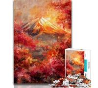Jigsaw Puzzle 1000 Pieces for Teenagers Mount Fuji, Japan 1000 Pieces for Teenagers,with Matching Poster And Trivia Sheet for And Age 14 Years Up 26x38cm