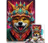 Jigsaw Puzzle 1000 Pieces for Teenagers Mutant Corgi 1000 Piece Puzzle,with Matching Poster And Trivia Sheet for And Age 14 Years Up (size 38x26cm)