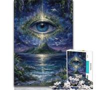 Jigsaw Puzzle 1000 Pieces for Teenagers Mysterious Eye Puzzles for Adults,is Ideal As Gifts for The Whole Family Suitable for And 14 (size 75x50cm)