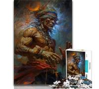 Jigsaw Puzzle 1000 Pieces for Teenagers Native American Shaman Jigsaw,Quiz Game Wall Decoration Unique Birthday And Xmas Gifts (size 75x50cm)